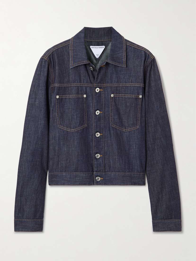 Bottega Veneta Intrecciato Suede-trimmed Denim Jacket
