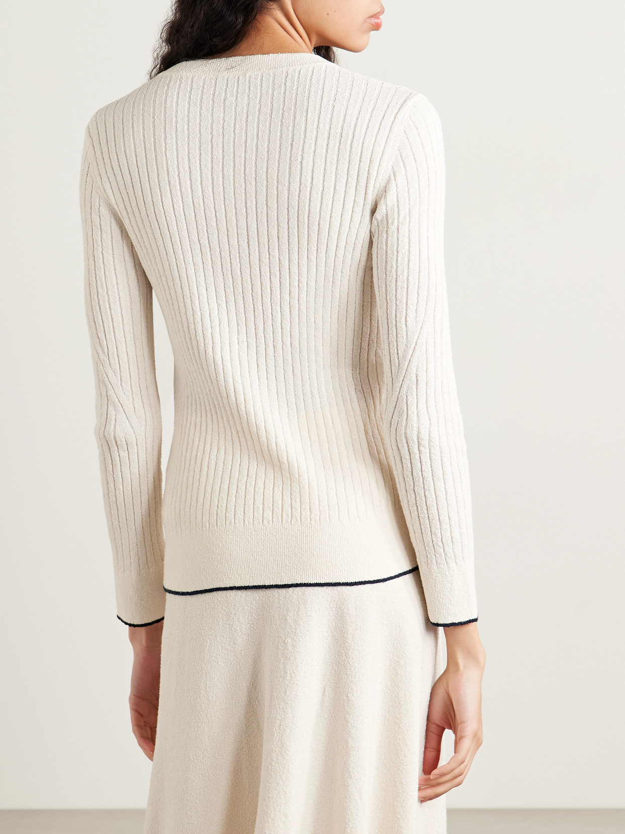 Bottega Veneta Ribbed Cotton-blend Bouclé Top