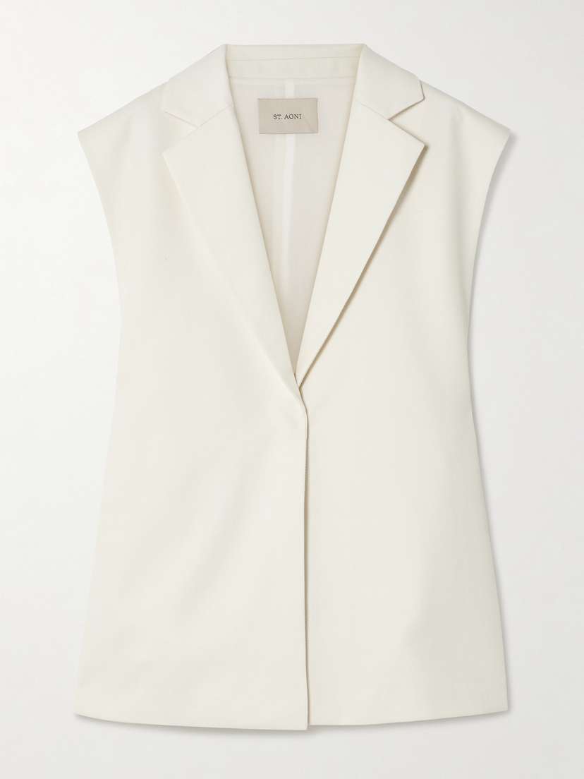 St. Agni Tie-side Wool-blend Twill Vest