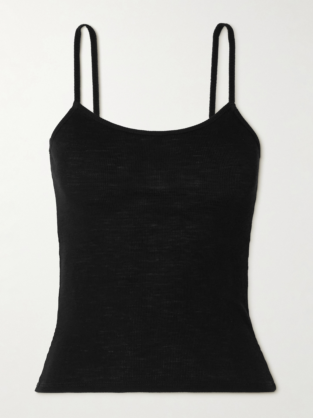 St Agni Baby Ribbed Merino Wool Camisole In Black
