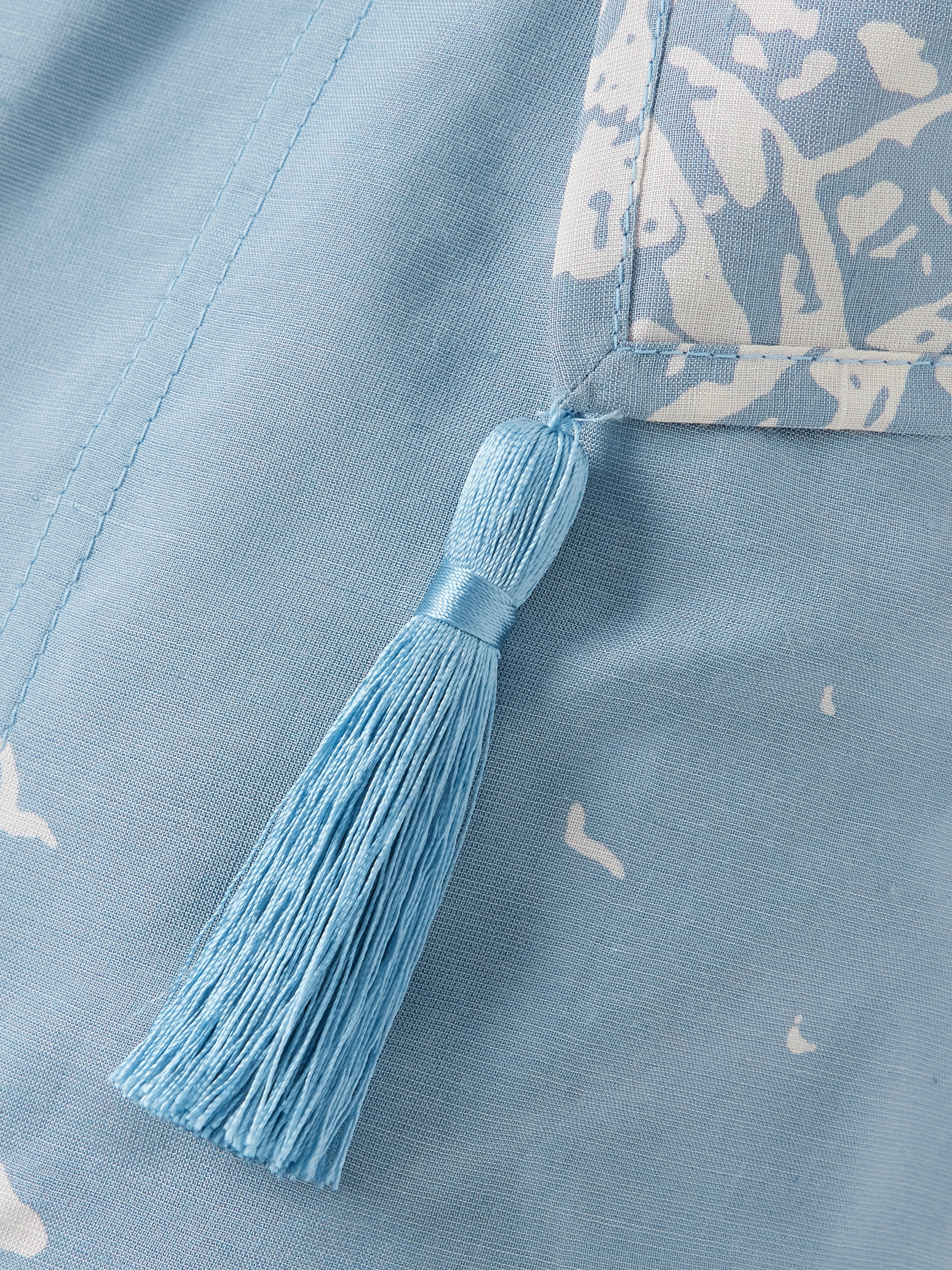 Bottega Veneta Printed silk and cotton-blend shantung wide-leg pants