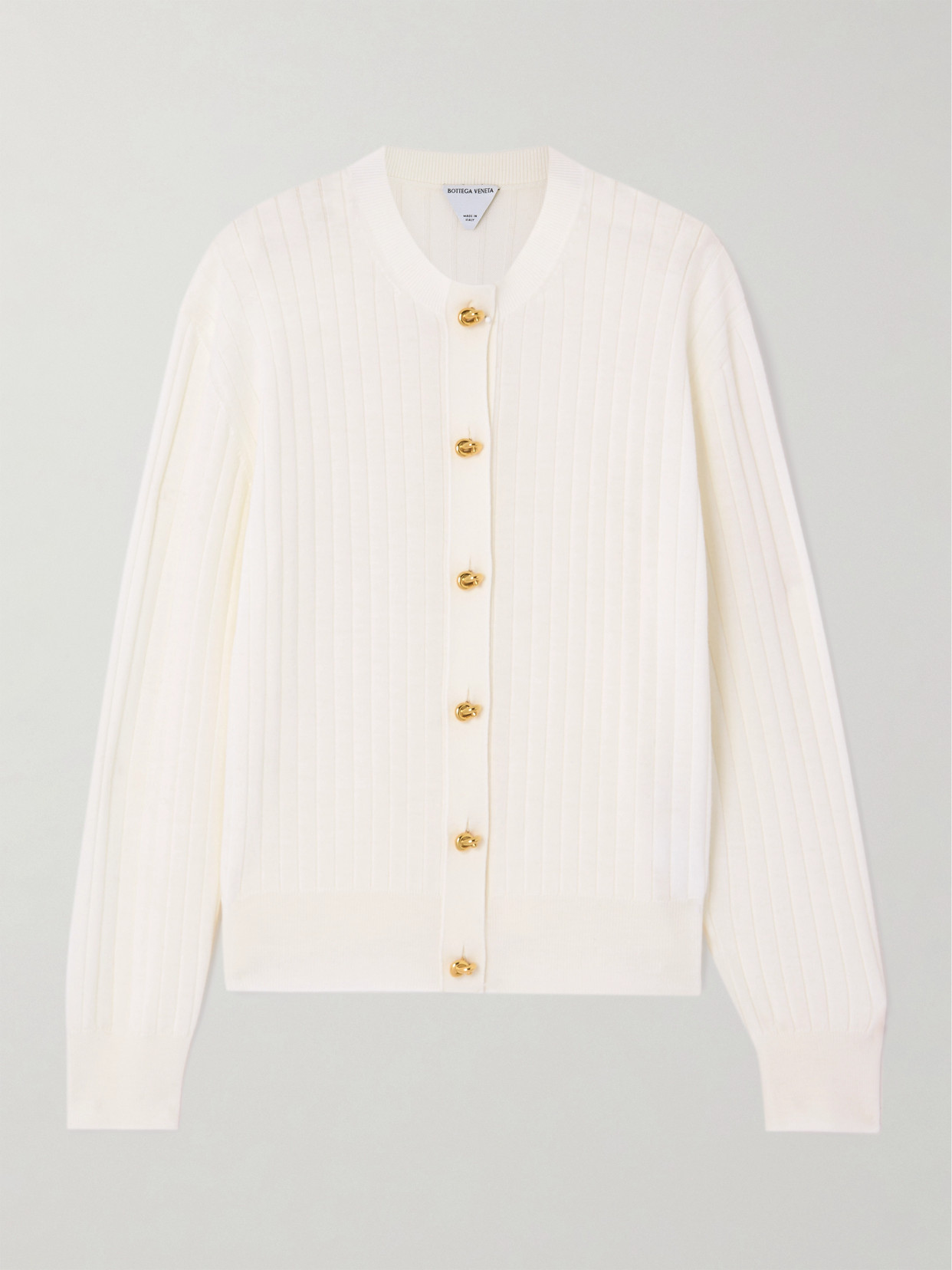 Bottega Veneta Ribbed Wool Cardigan