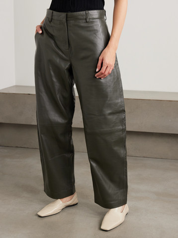 St. Agni Leather tapered pants