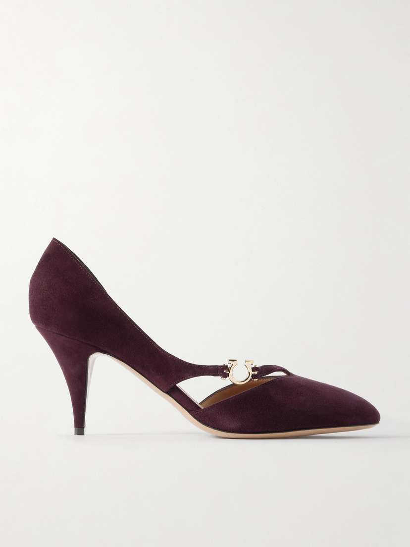 Ferragamo Moreen 70 Suede Pumps