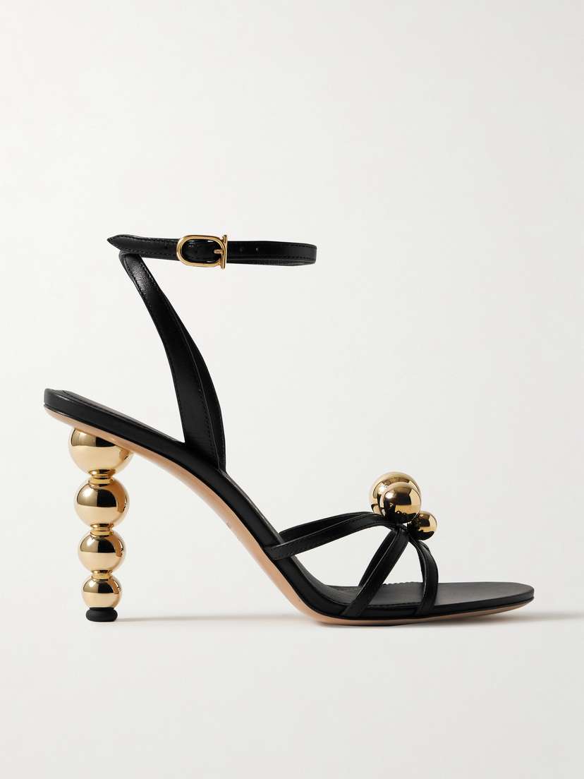 Ferragamo Karina Embellished Leather Sandals