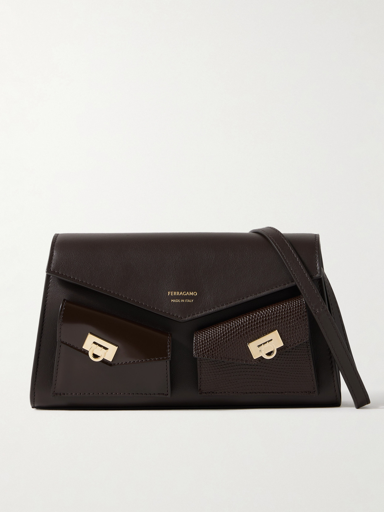 Ferragamo Mini Hug Shoulder Bag In Brown