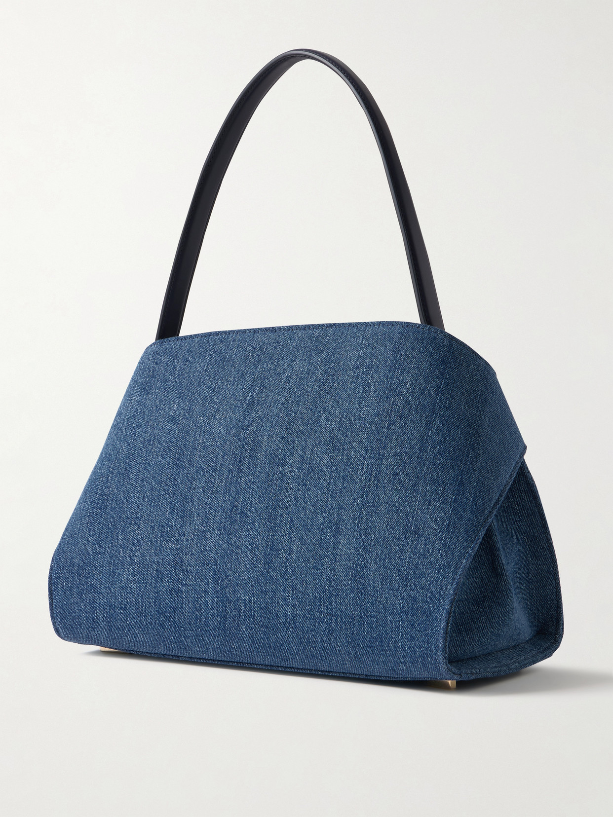 Ferragamo Hug Small Denim Tote In Blue