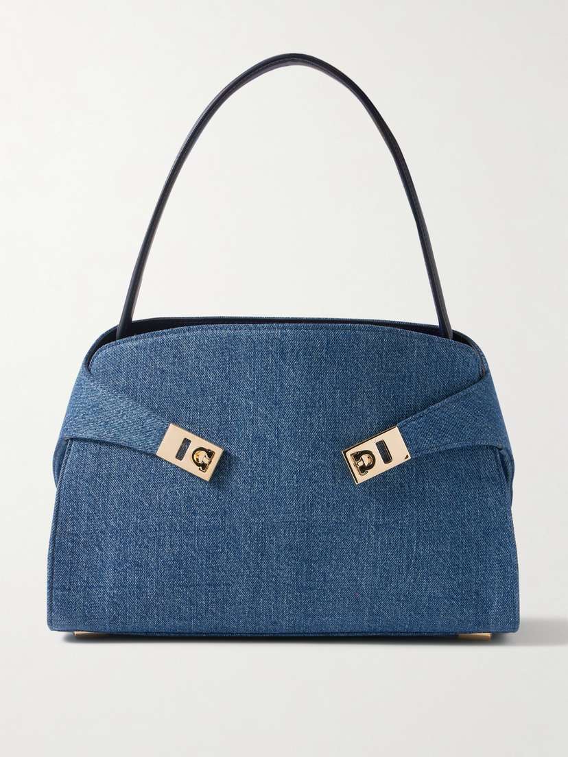 Ferragamo Hug Small Denim Tote