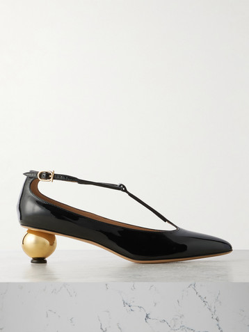 Ferragamo Tania patent-leather Mary Jane pumps
