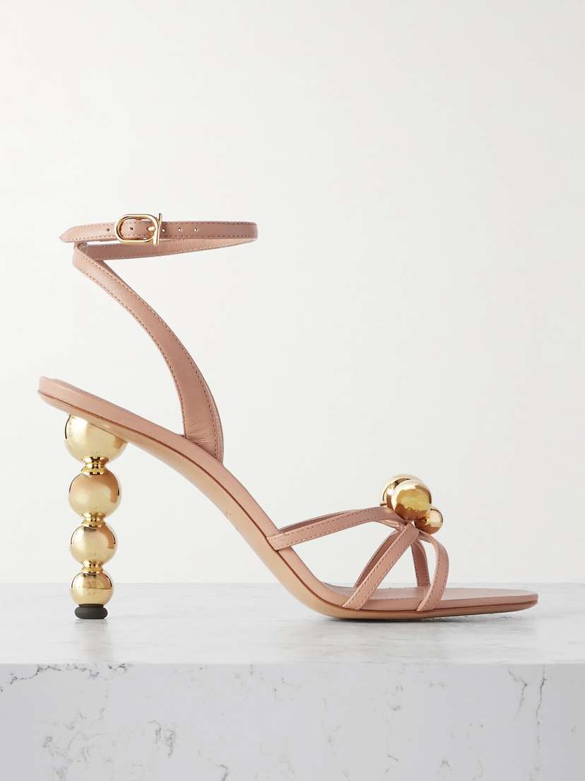 Ferragamo Karina Embellished Leather Sandals