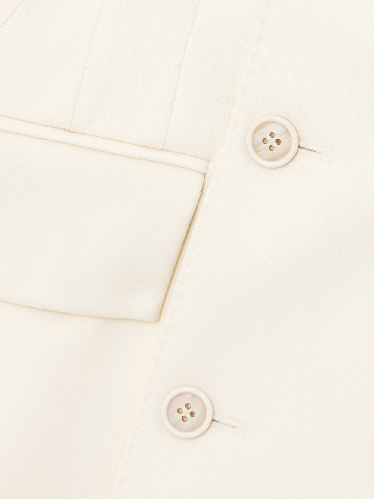 Wardrobe.nyc X Rhw Double-breasted Wool-blend Mini Blazer Dress In White