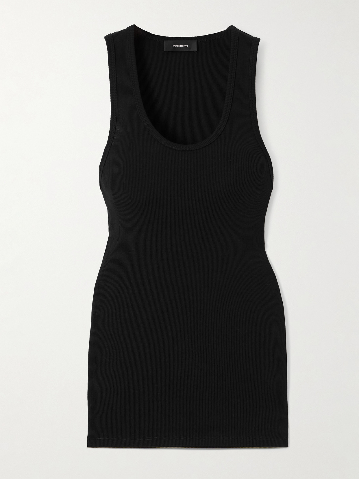 Wardrobe.nyc Ribbed Stretch-cotton Tank In Black