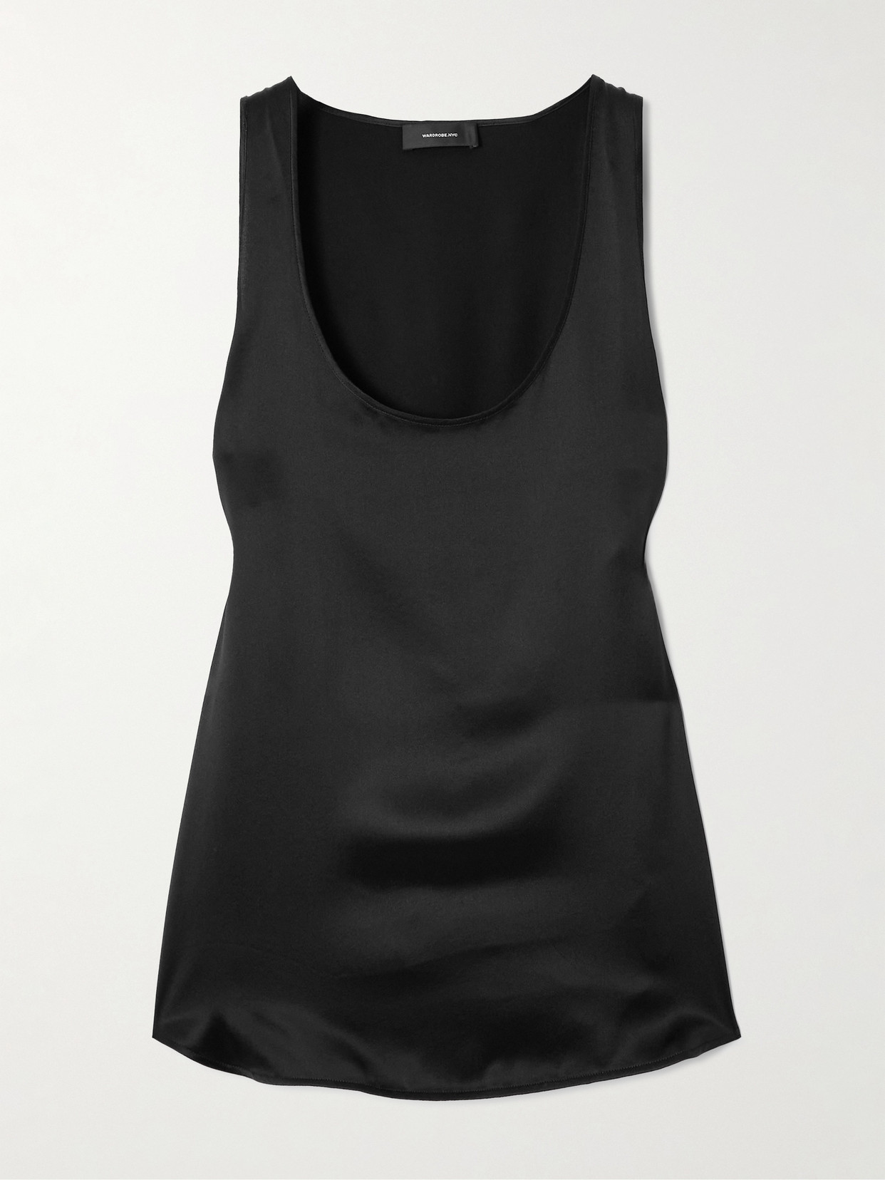 Wardrobe.nyc Silk-satin Tank In Black