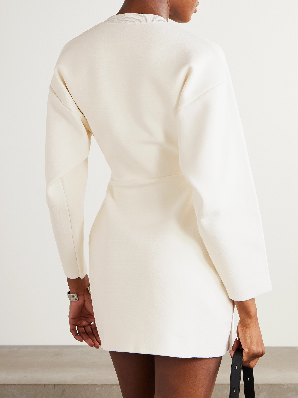 Wardrobe.nyc + Rhw Ponte Mini Dress In White