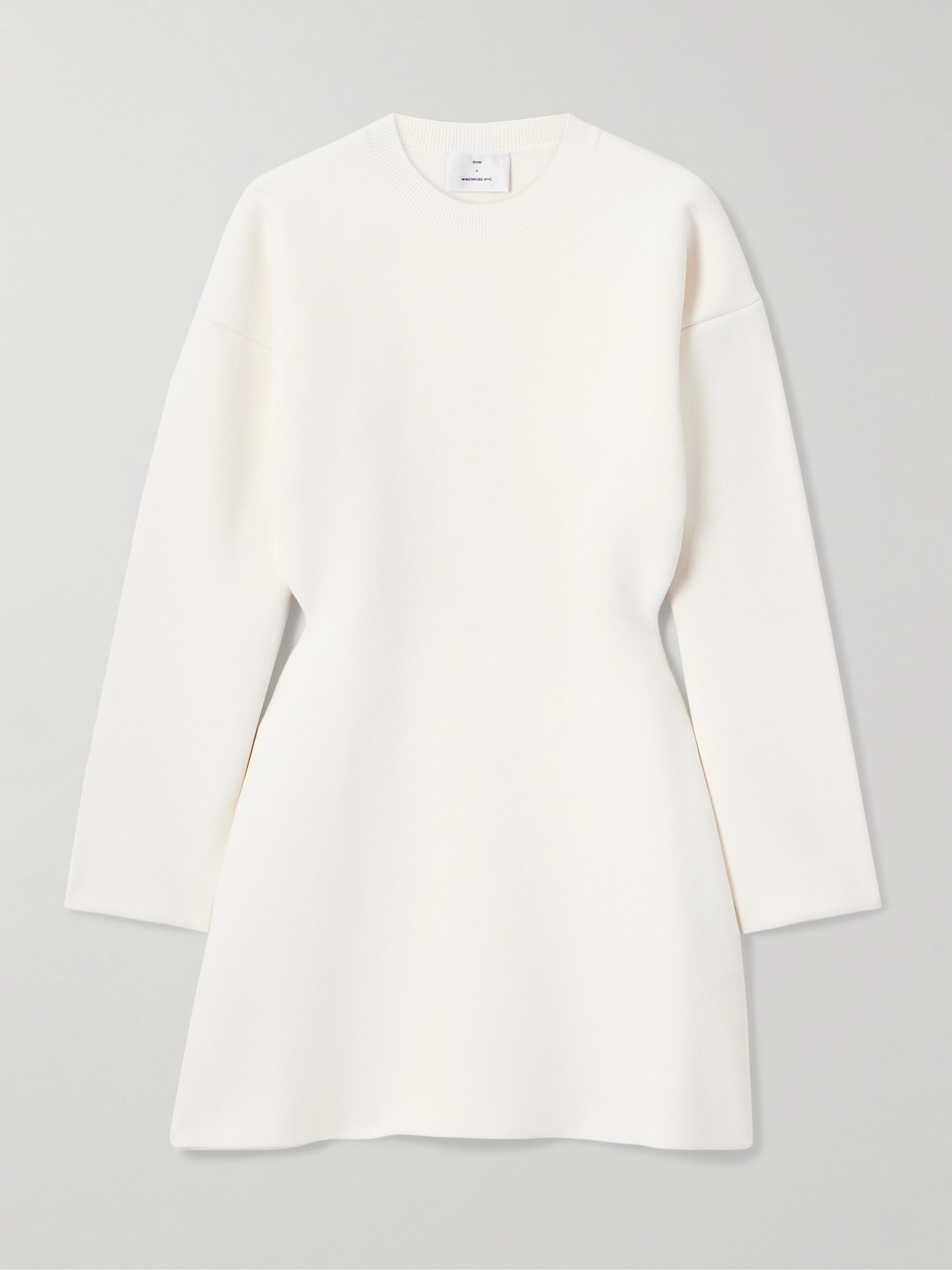 Wardrobe.nyc + Rhw Ponte Mini Dress In White