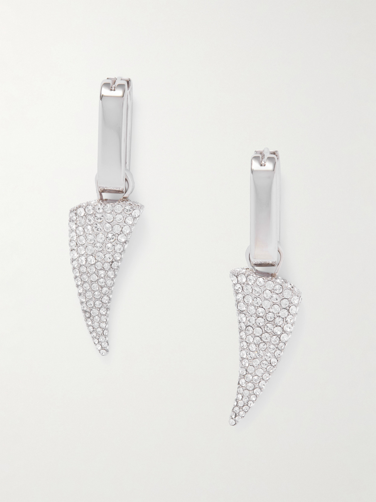 MCQUEEN - Tiger Claw Silver-tone Crystal Earrings - One size