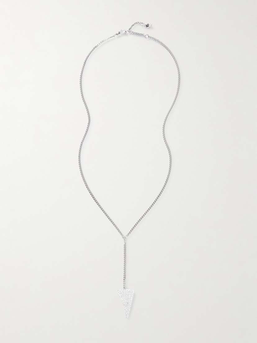 McQueen Tiger Claw Silver-tone Crystal Necklace