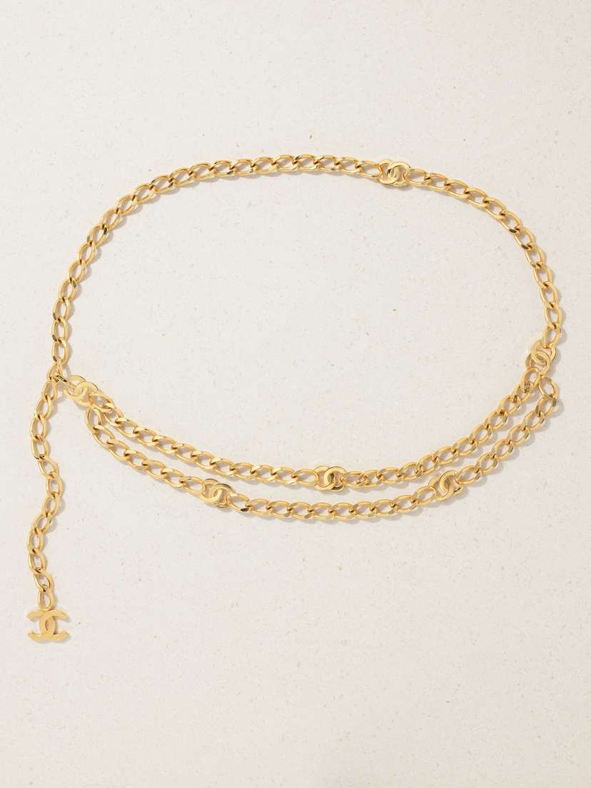 Vintage Chanel plated Chain Belt