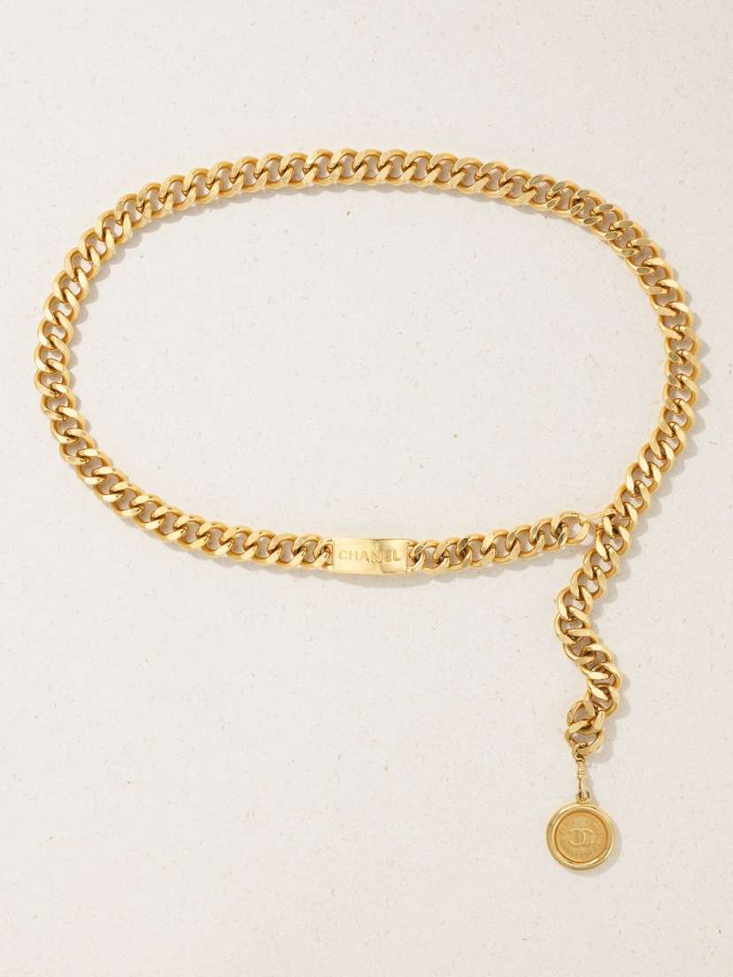 Vintage Chanel plated Chain Belt