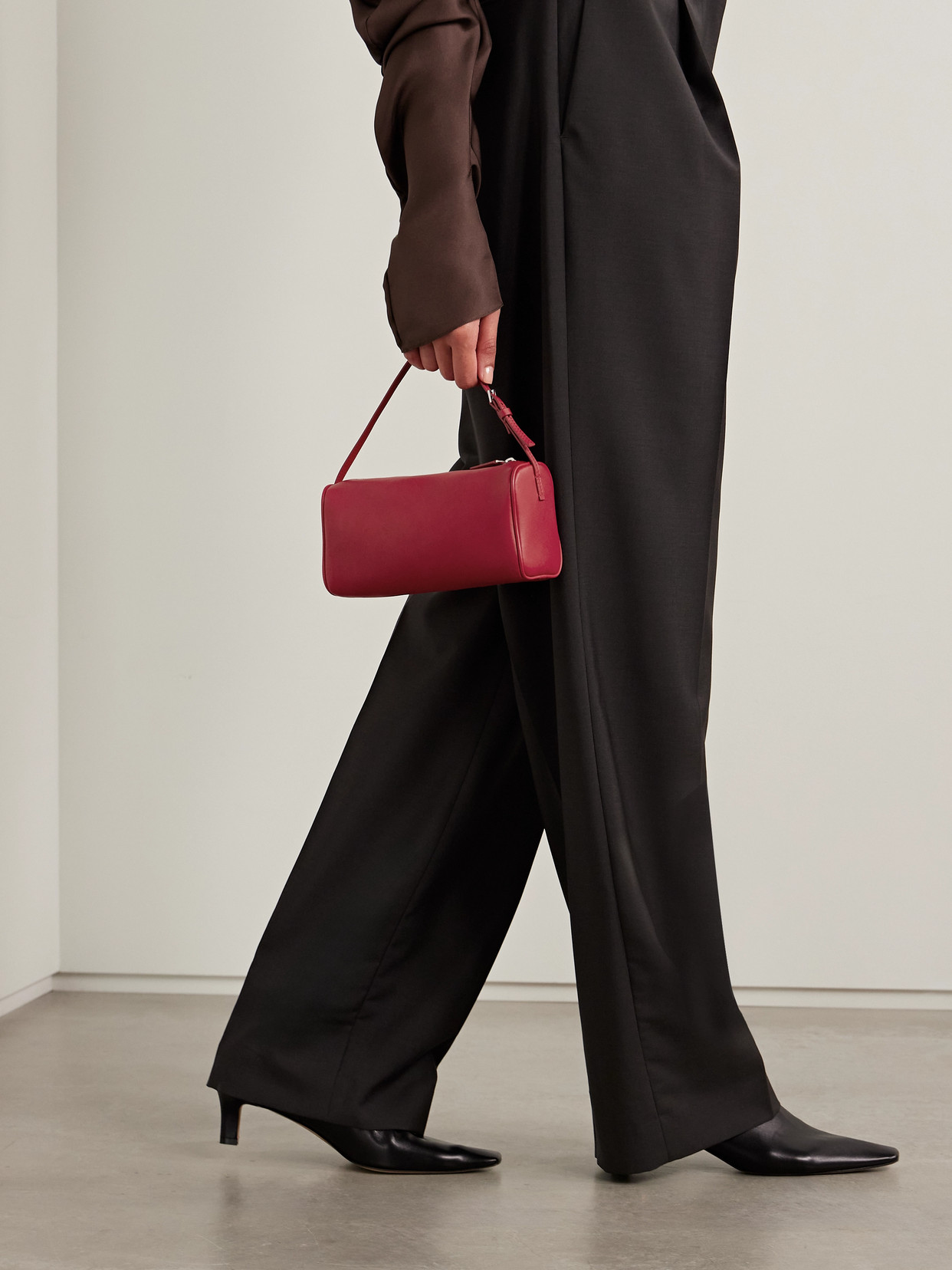 The Row '90s Leather Tote In Red