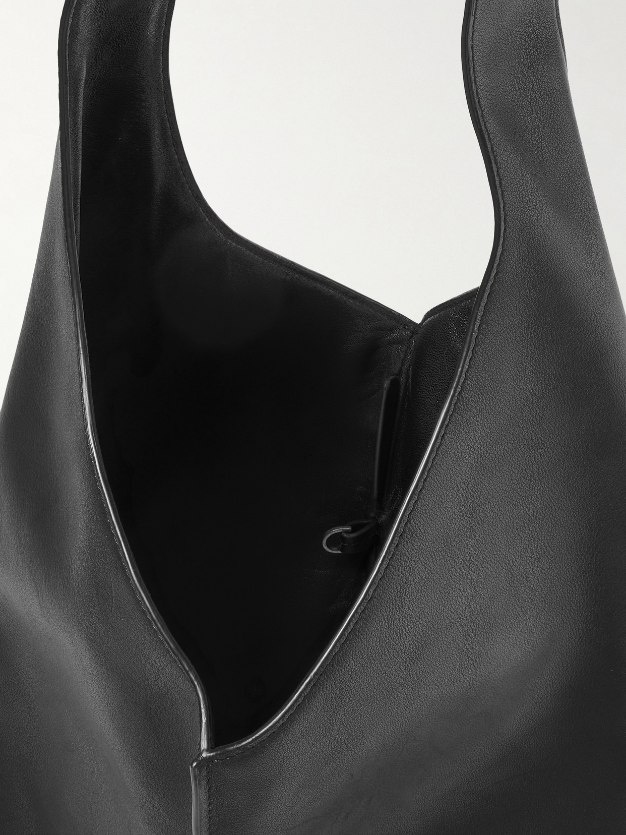 The Row Bindle Stitch Small Leather Tote In Black