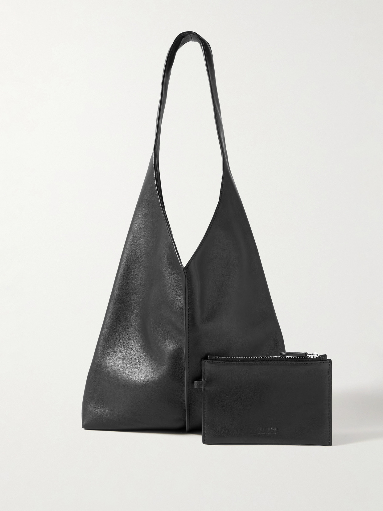 The Row Bindle Stitch Small Leather Tote In Black