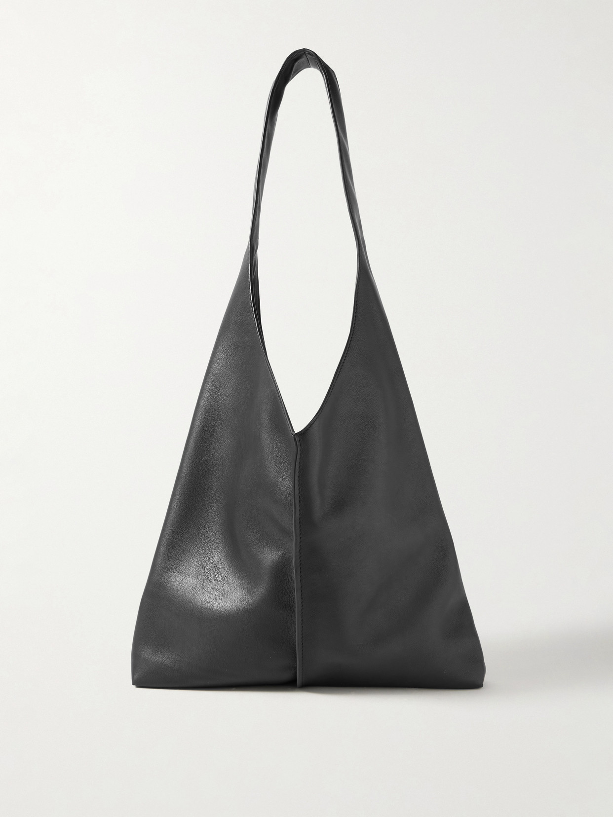 The Row Bindle Stitch Small Leather Tote In Black