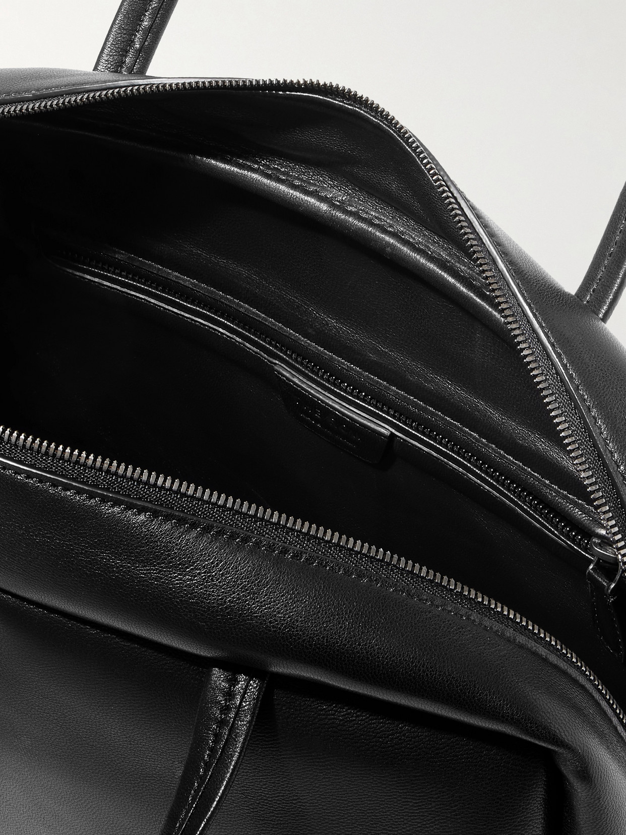 The Row Astra Leather Shoulder Bag In Black