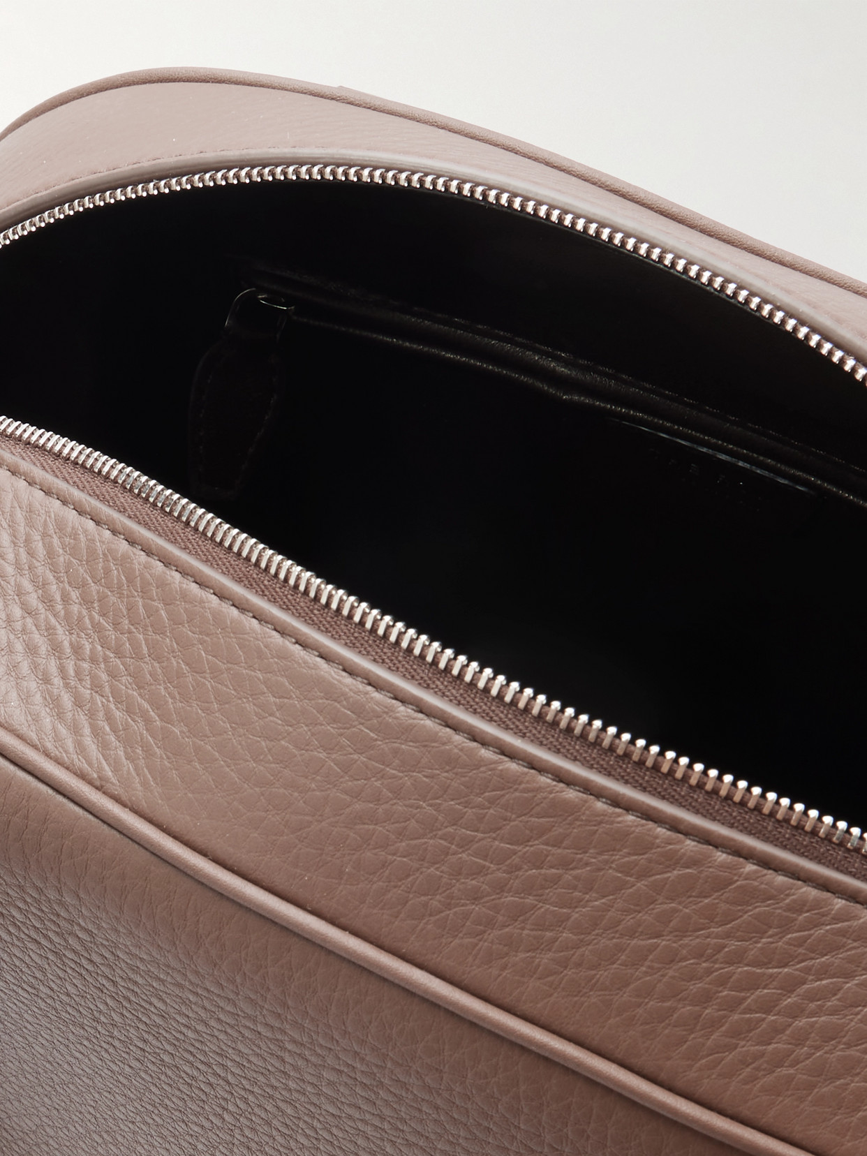 The Row India Textured-leather Tote In Green