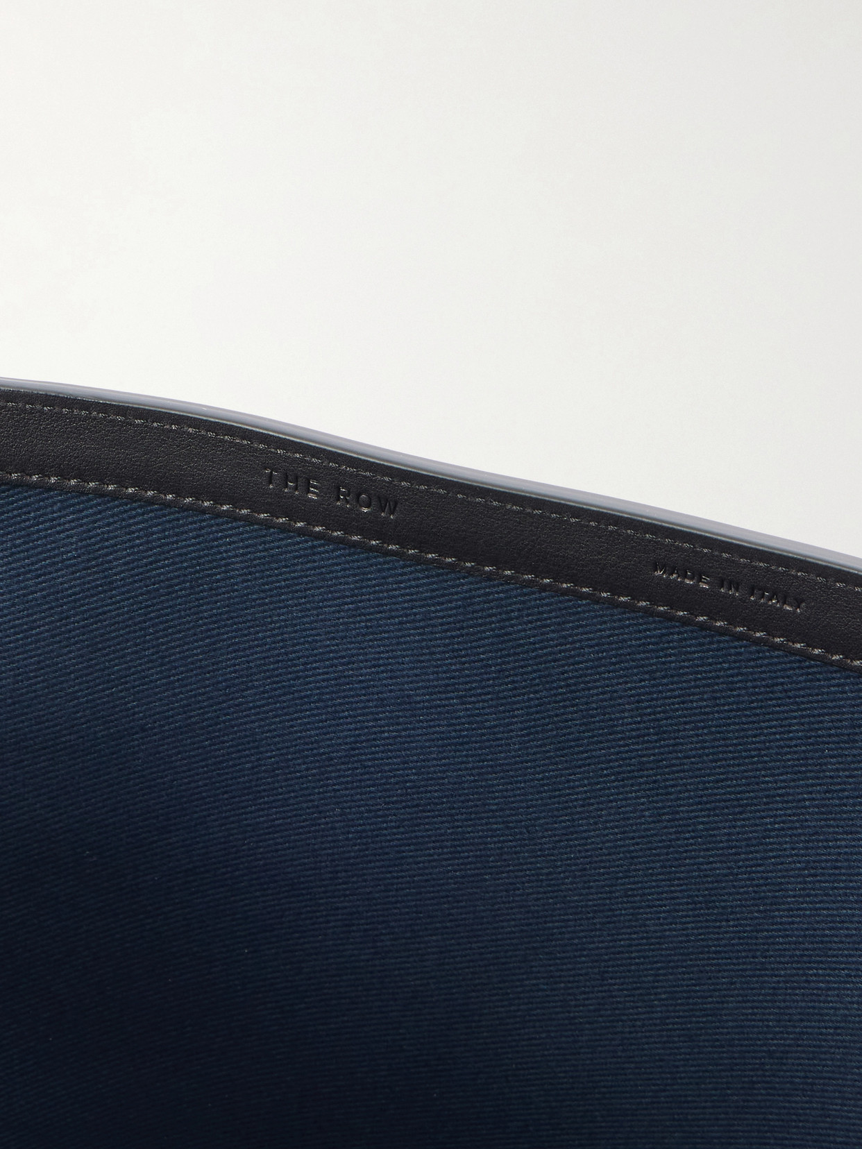 Park Reversible Leather-Trimmed Twill Tote