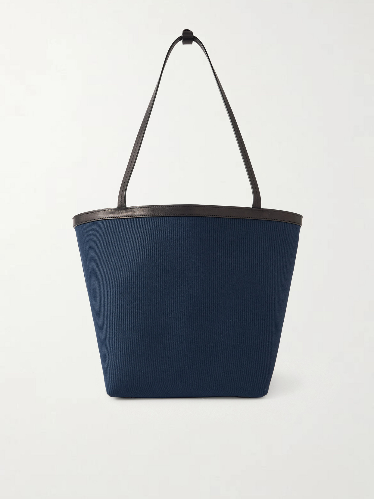 Park Reversible Leather-Trimmed Twill Tote
