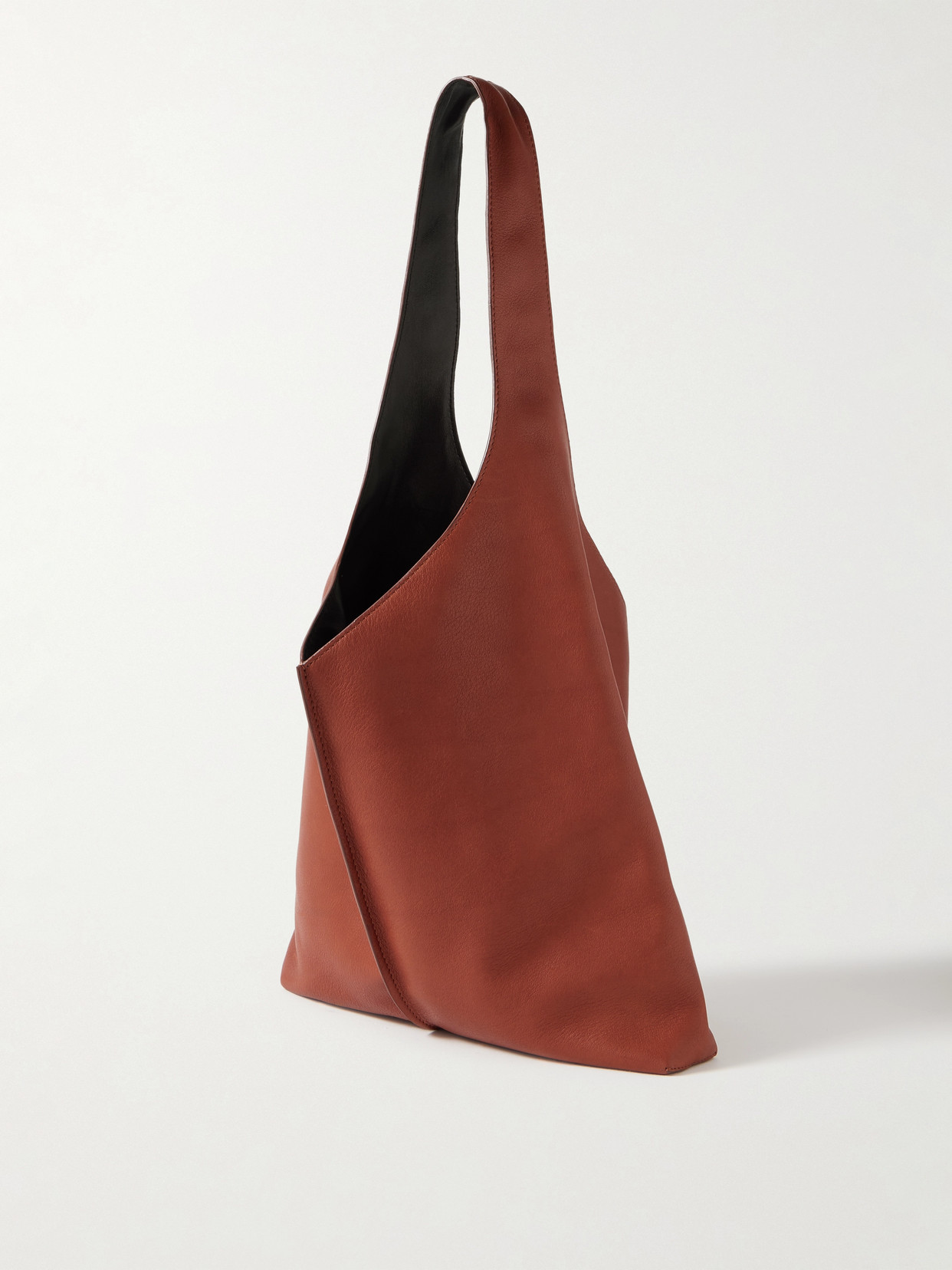 The Row Bindle Stitch Small Leather Shoulder Bag In Brown