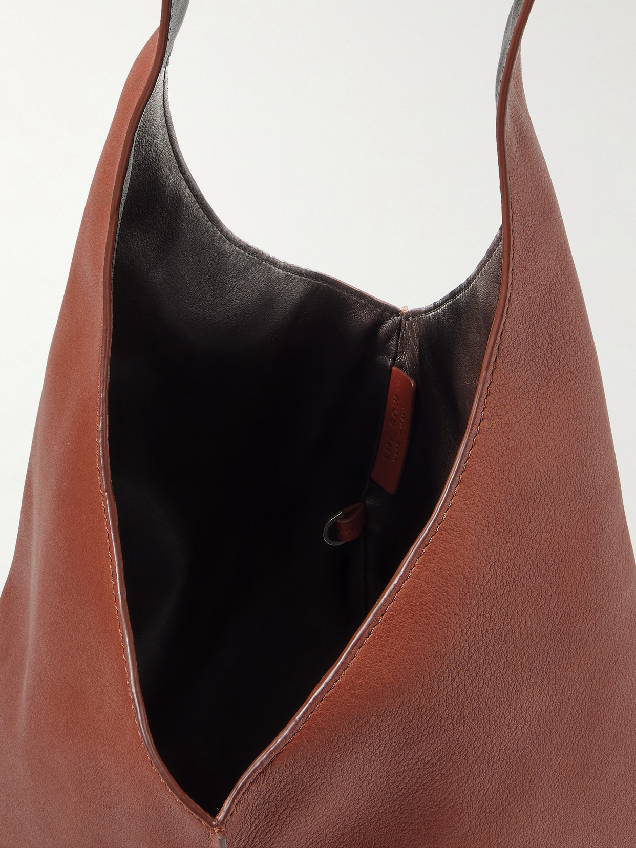 The Row Bindle Stitch Small Leather Shoulder Bag In Brown