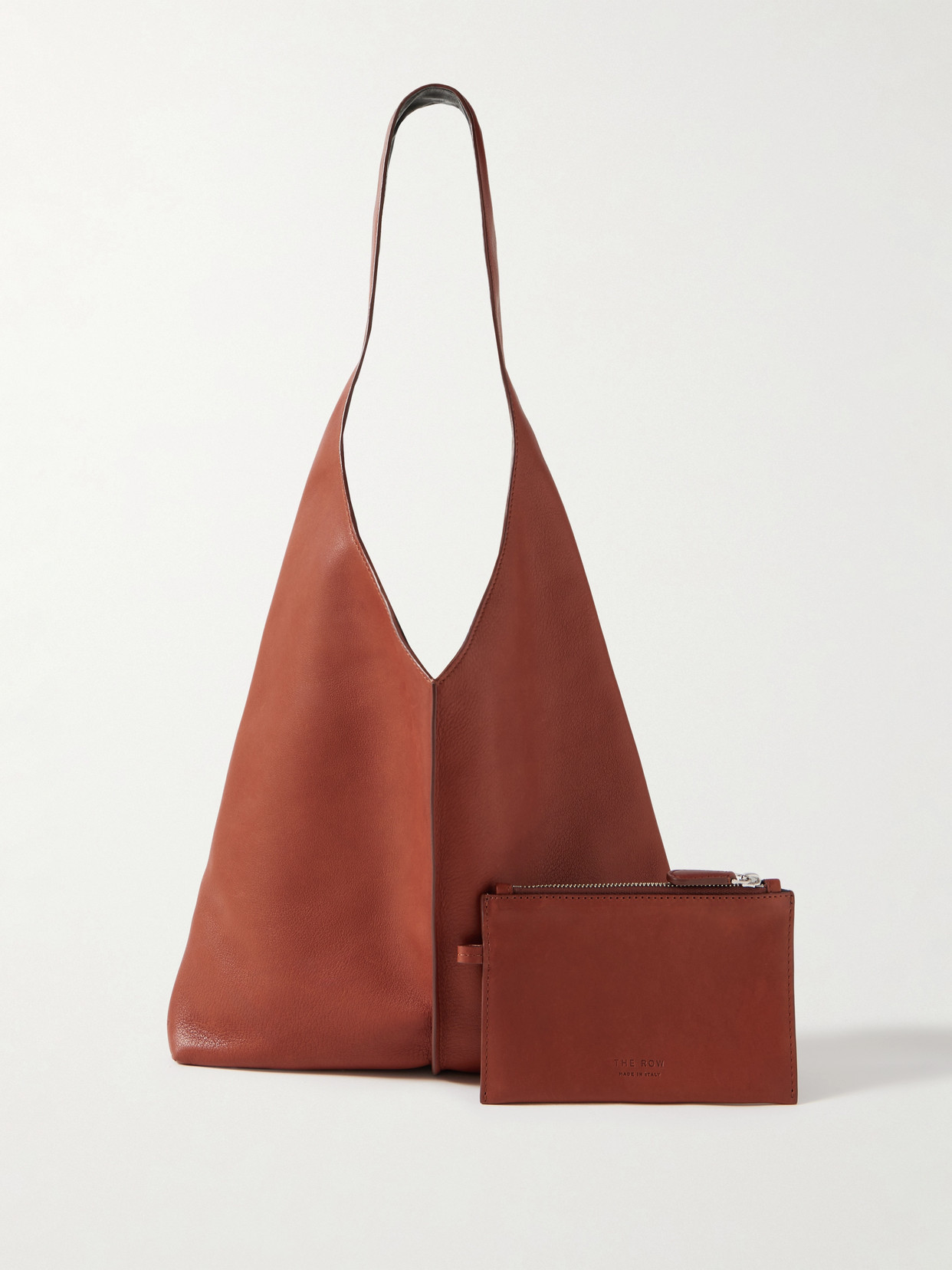 The Row Bindle Stitch Small Leather Shoulder Bag In Brown