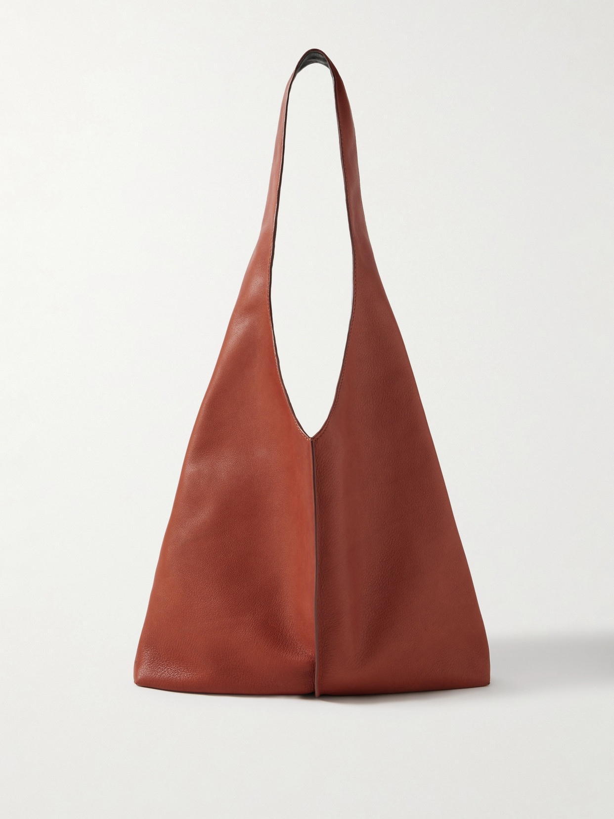 The Row Bindle Stitch Small Leather Shoulder Bag In Brown