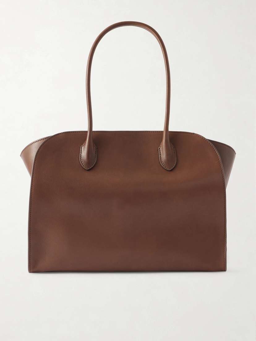 The Row Marlo 14 Textured-leather Tote