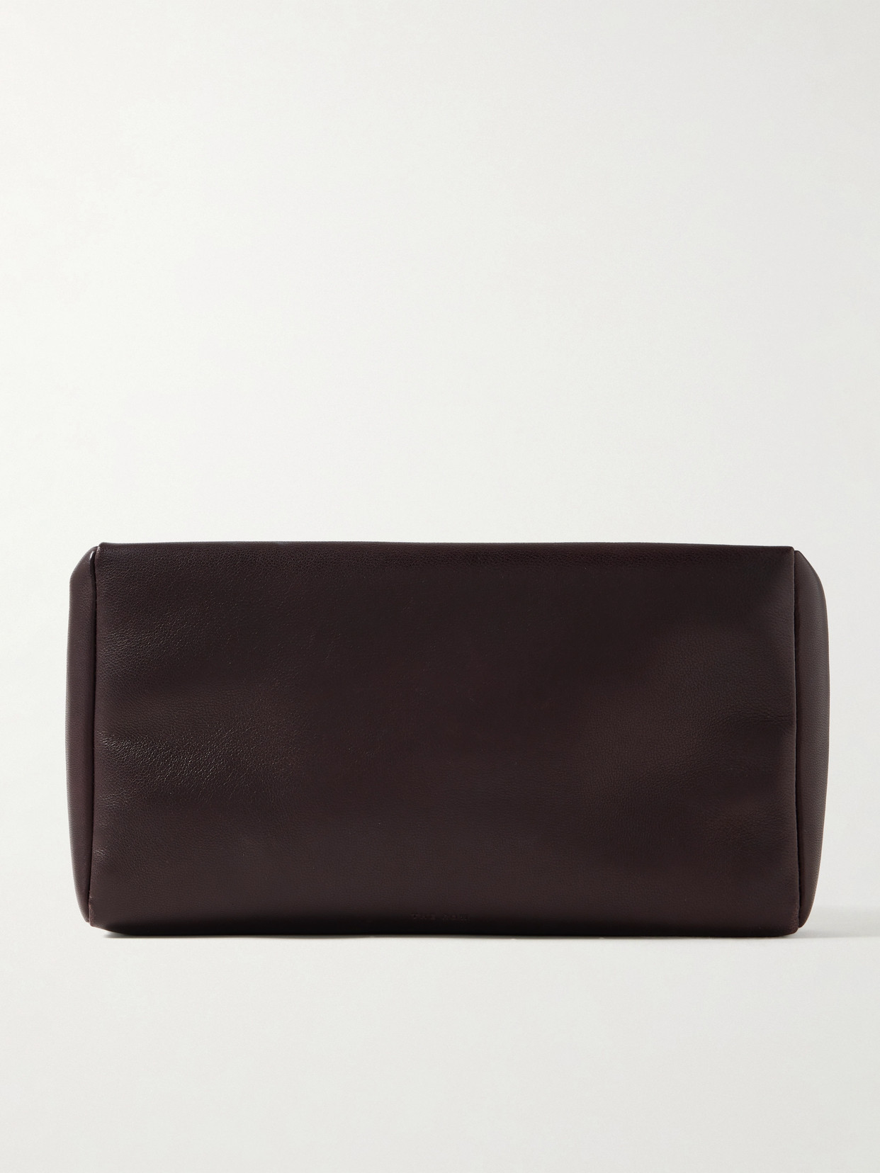The Row - Squared Compact Leather Clutch - Brown