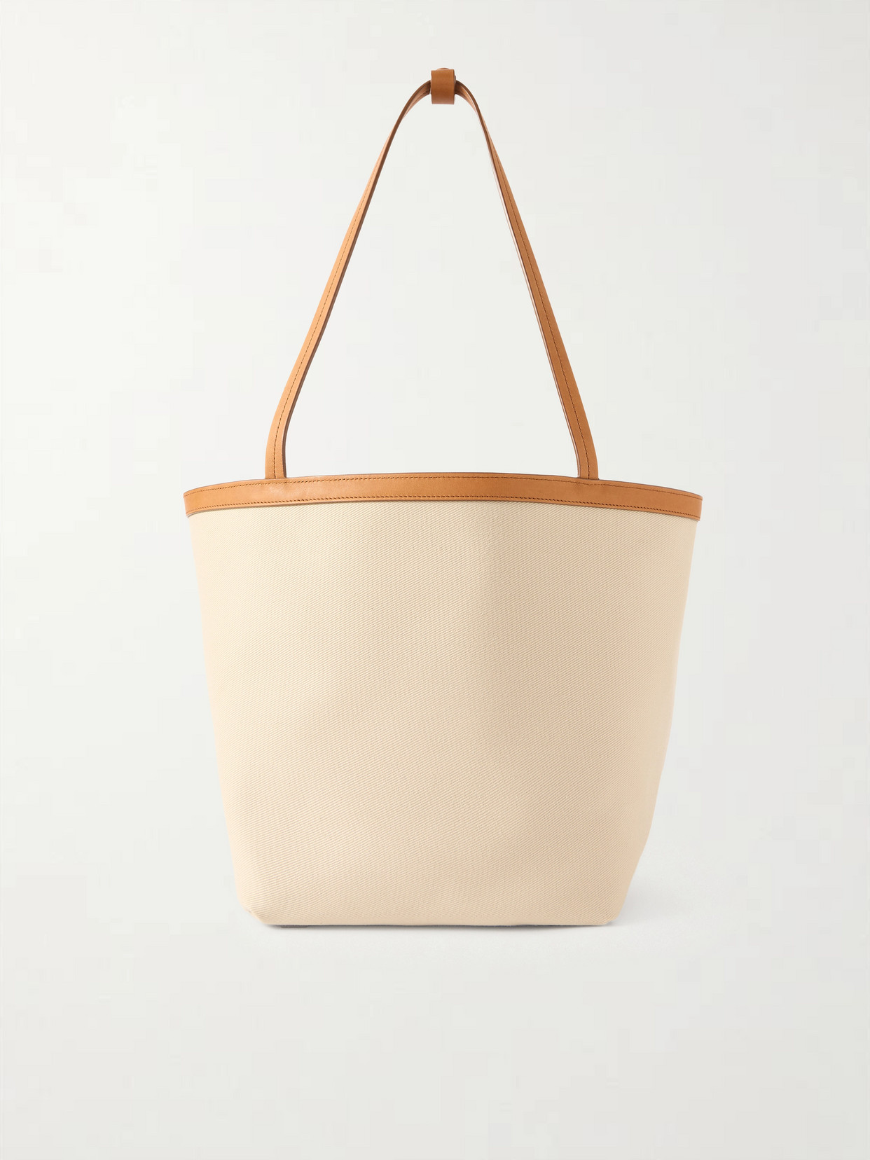 Park Reversible Leather-Trimmed Twill Tote