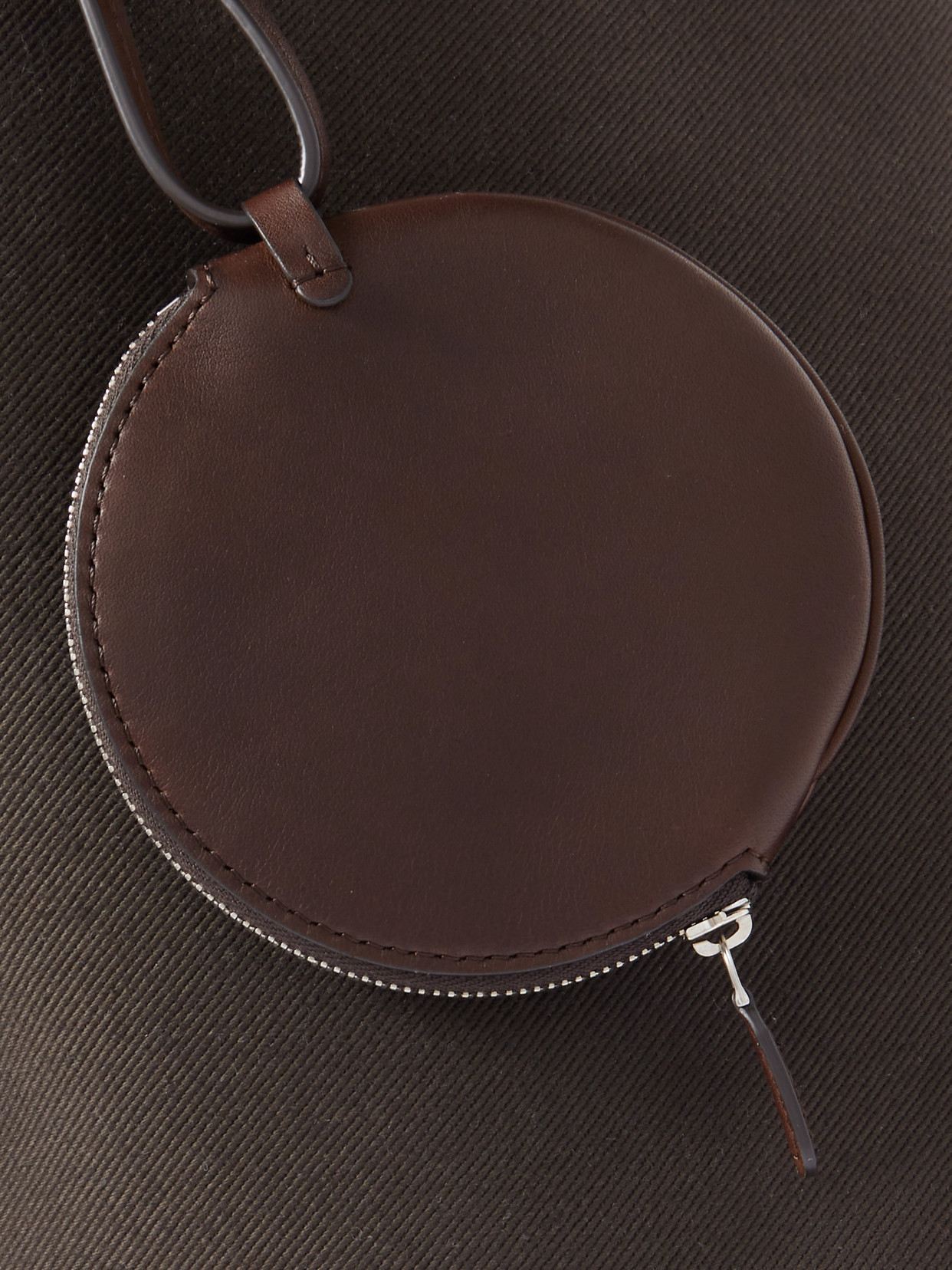 The Row N/s Large Leather-trimmed Cotton-twill Tote In Brown