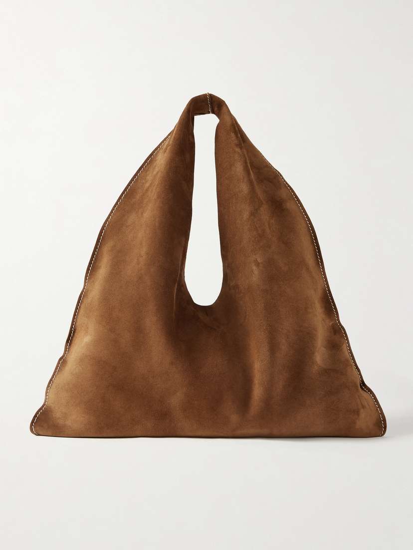 The Row Bindle Small Suede Shoulder Bag