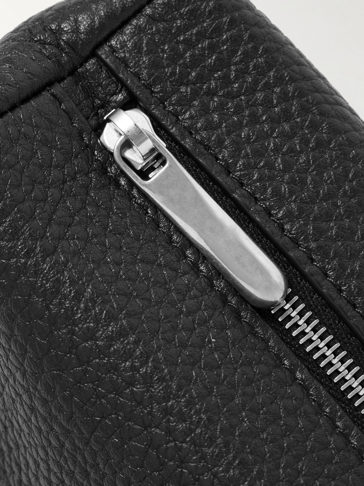 The Row Textured-leather Clutch In Black
