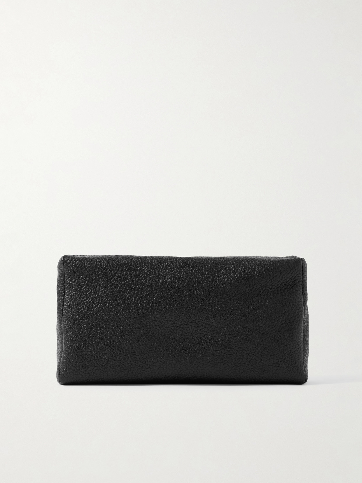The Row Textured-leather Clutch In Black