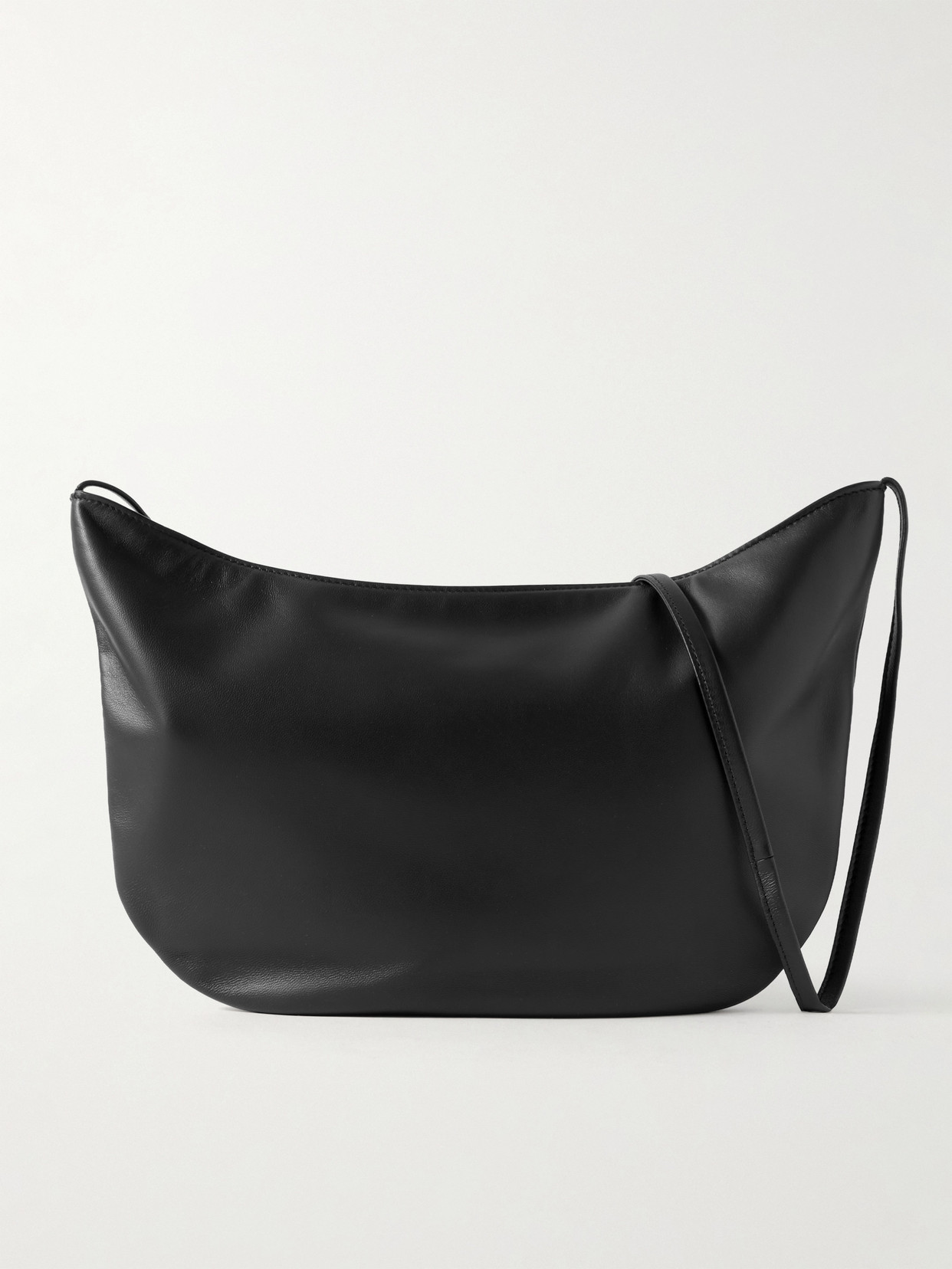 The Row E/w Izzy Leather Shoulder Bag In Black