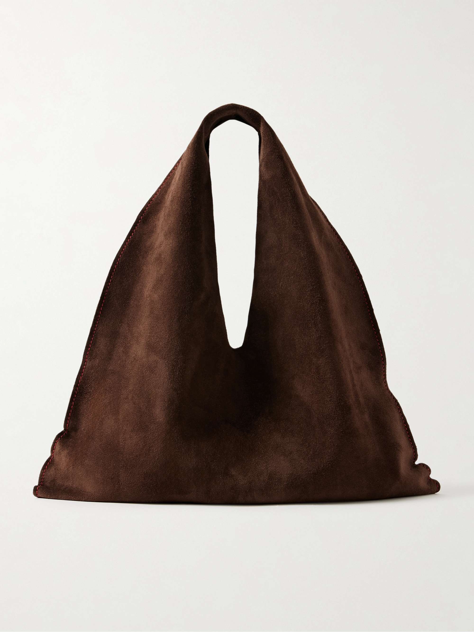 ザロウ　Small Bindle Small Bindle Bag Beige in Suede – The Row