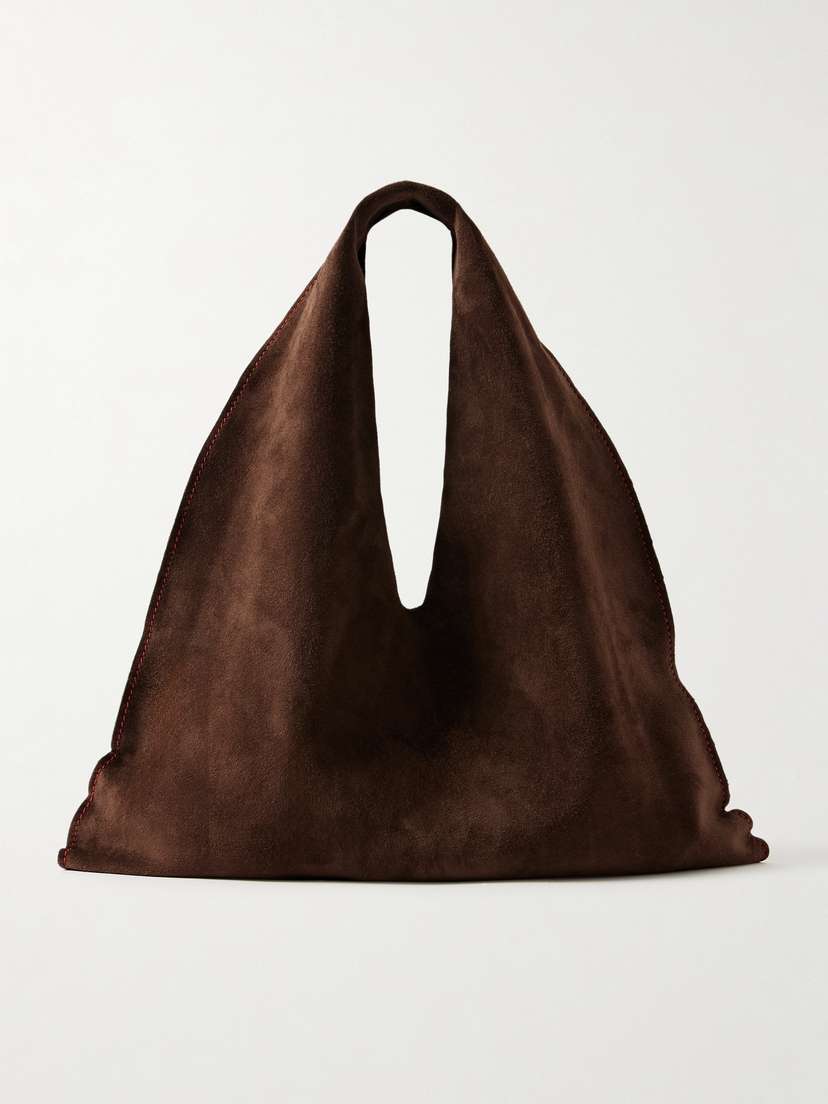 The Row Bindle Small Suede Shoulder Bag