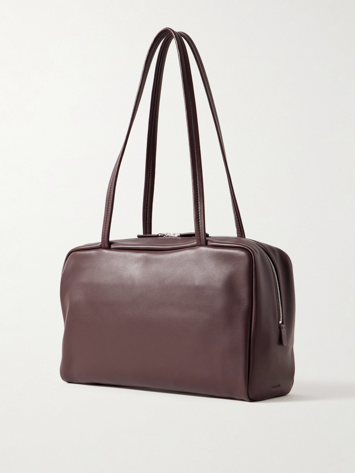 The Row Astra Leather Shoulder Bag In Burgundy