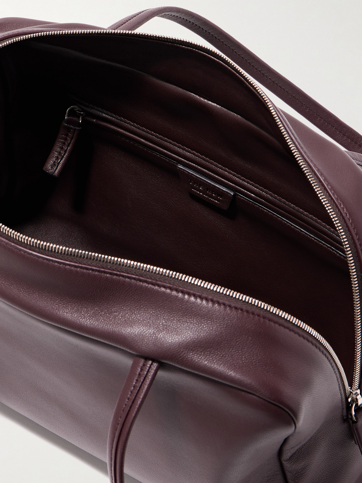 The Row Astra Leather Shoulder Bag In Burgundy