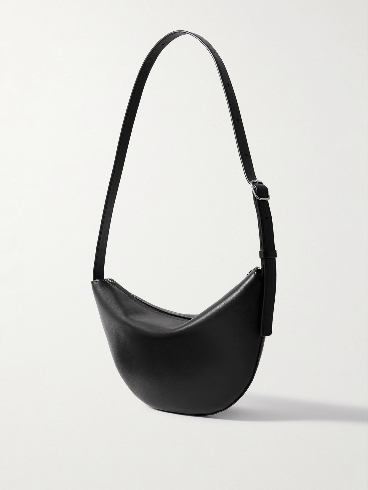 The Row Jouvette Leather Shoulder Bag In Black
