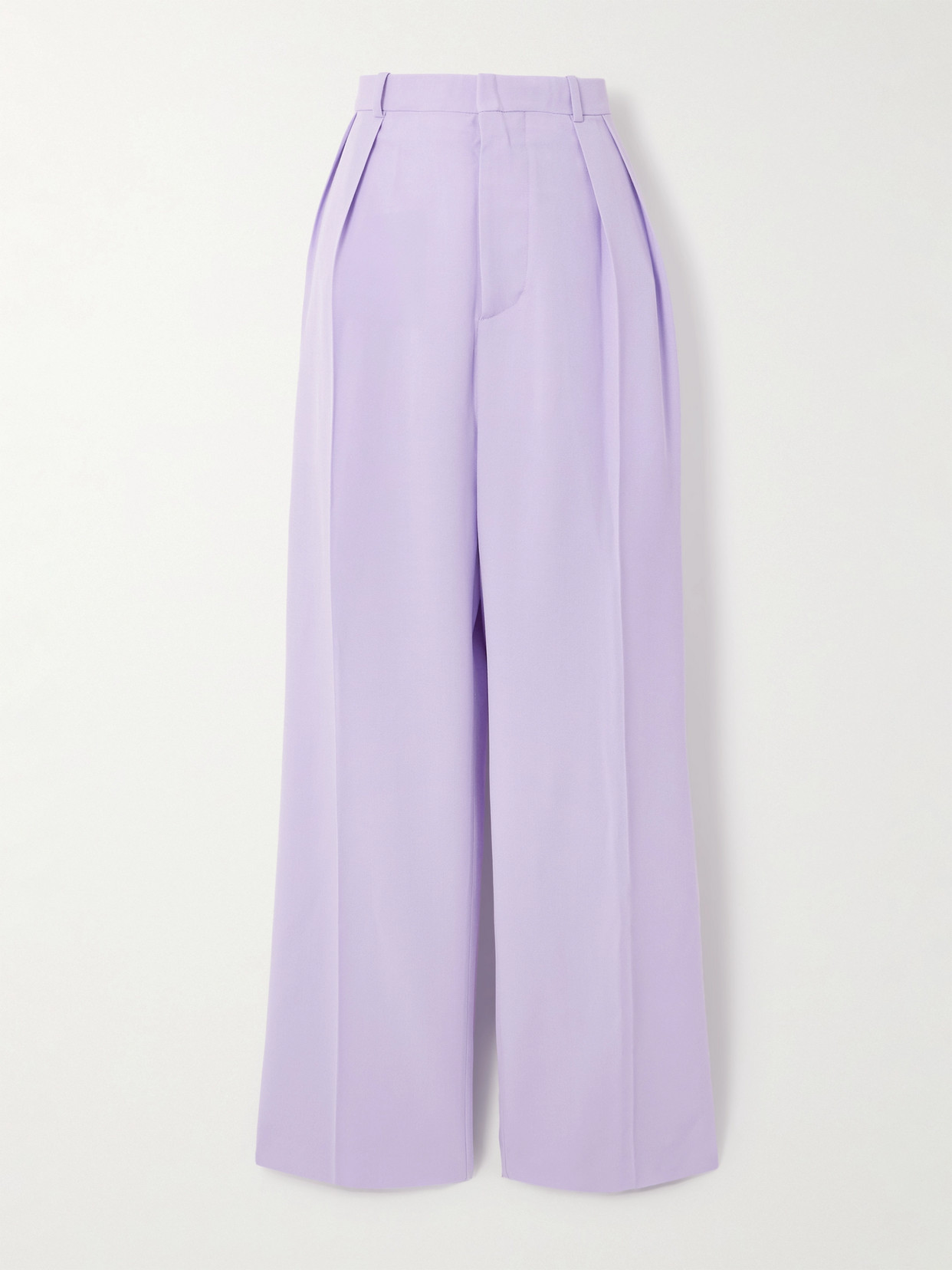 Wardrobe.nyc Pleated Grain De Poudre Wool Pants In Purple