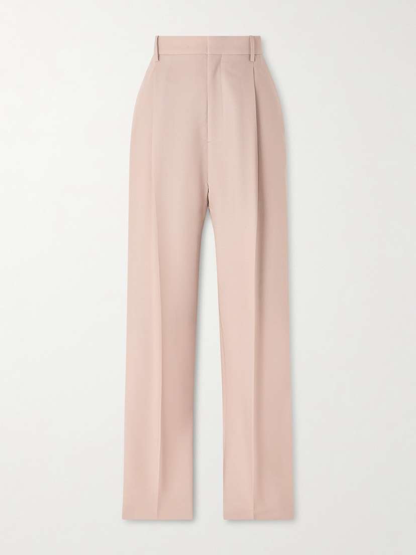 Wardrobe.NYC Pleated Mohair-blend Twill Straight-leg Pants